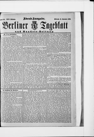 Berliner Tageblatt und Handels-Zeitung vom 16.09.1896