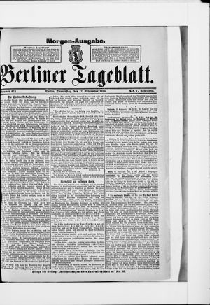 Berliner Tageblatt und Handels-Zeitung vom 17.09.1896