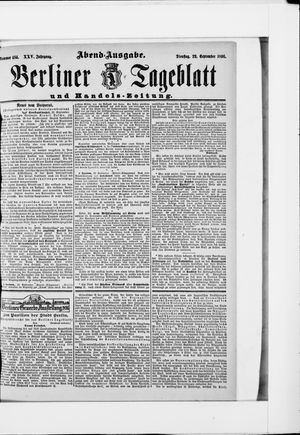 Berliner Tageblatt und Handels-Zeitung vom 22.09.1896