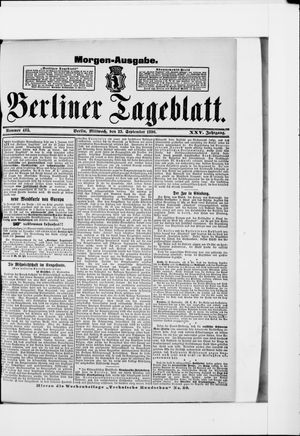 Berliner Tageblatt und Handels-Zeitung vom 23.09.1896