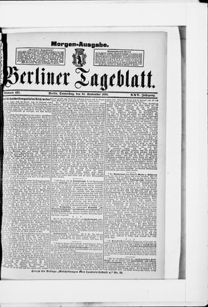 Berliner Tageblatt und Handels-Zeitung vom 24.09.1896