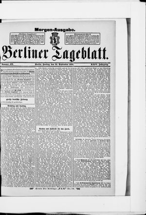 Berliner Tageblatt und Handels-Zeitung vom 25.09.1896