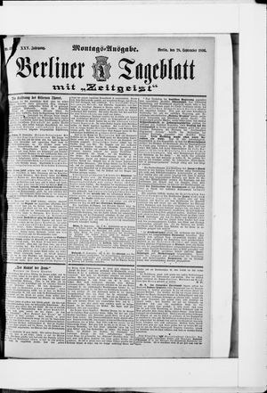Berliner Tageblatt und Handels-Zeitung vom 28.09.1896