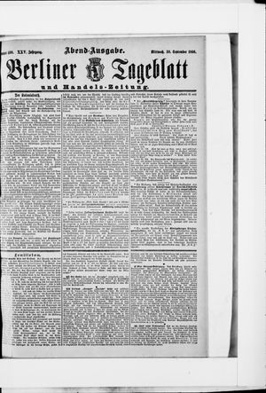 Berliner Tageblatt und Handels-Zeitung vom 30.09.1896