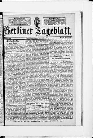 Berliner Tageblatt und Handels-Zeitung on Oct 4, 1896