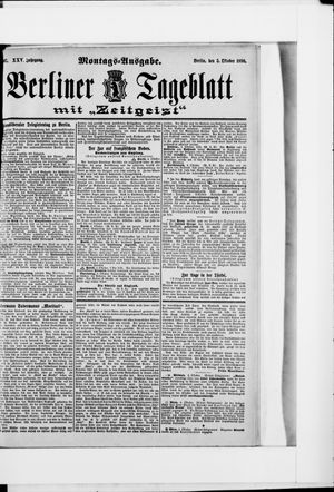 Berliner Tageblatt und Handels-Zeitung on Oct 5, 1896
