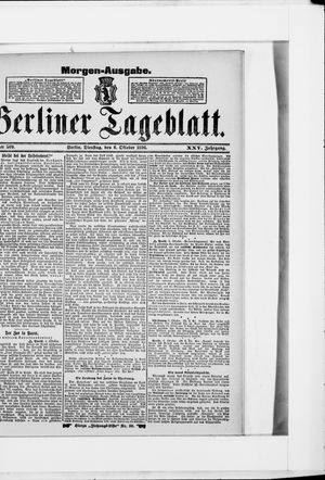Berliner Tageblatt und Handels-Zeitung vom 06.10.1896