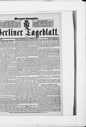 Berliner Tageblatt und Handels-Zeitung vom 08.10.1896