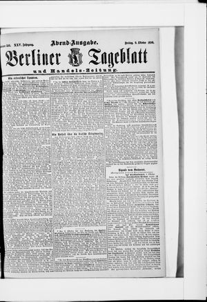 Berliner Tageblatt und Handels-Zeitung vom 09.10.1896