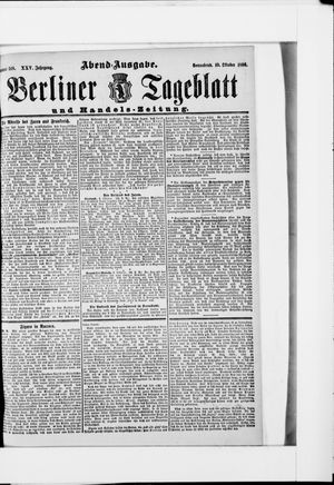 Berliner Tageblatt und Handels-Zeitung vom 10.10.1896