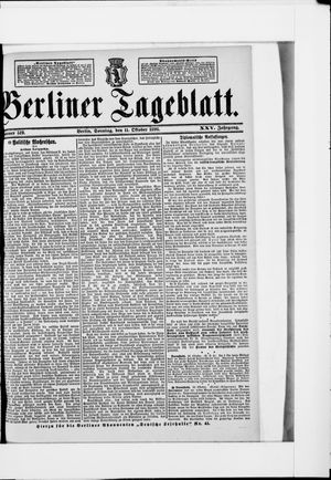 Berliner Tageblatt und Handels-Zeitung vom 11.10.1896