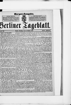 Berliner Tageblatt und Handels-Zeitung vom 13.10.1896