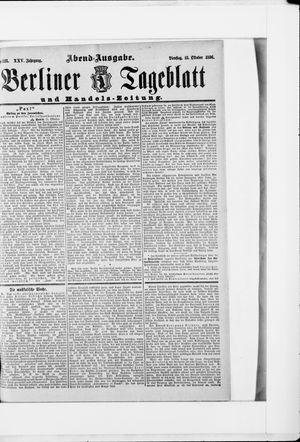 Berliner Tageblatt und Handels-Zeitung vom 13.10.1896