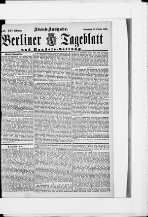 Berliner Tageblatt und Handels-Zeitung vom 17.10.1896
