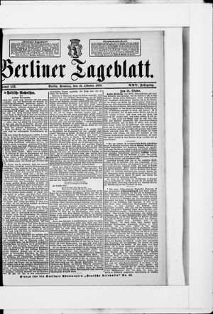 Berliner Tageblatt und Handels-Zeitung vom 18.10.1896