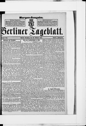 Berliner Tageblatt und Handels-Zeitung vom 20.10.1896