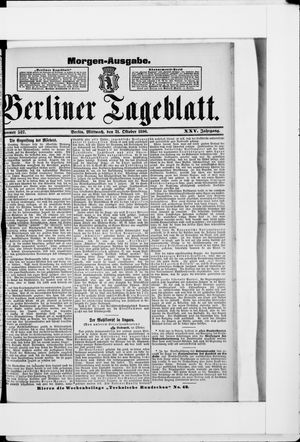Berliner Tageblatt und Handels-Zeitung vom 21.10.1896