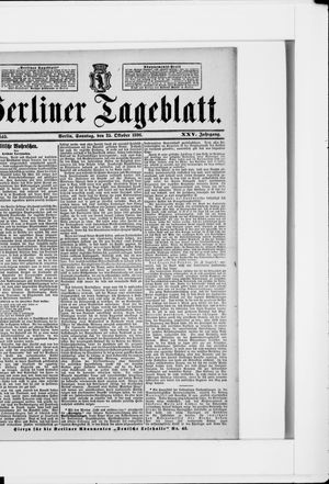 Berliner Tageblatt und Handels-Zeitung vom 25.10.1896