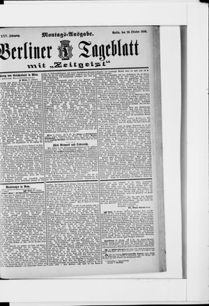 Berliner Tageblatt und Handels-Zeitung vom 25.10.1896