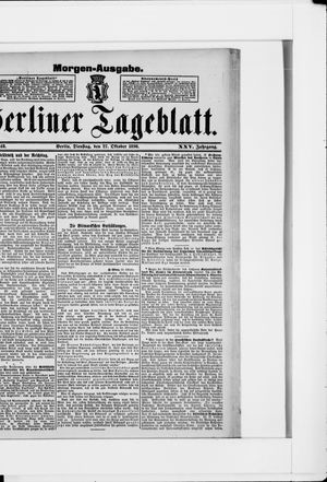 Berliner Tageblatt und Handels-Zeitung on Oct 27, 1896