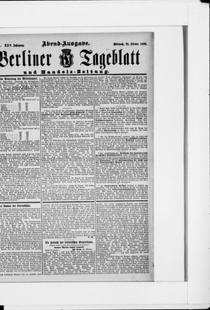 Berliner Tageblatt und Handels-Zeitung vom 28.10.1896