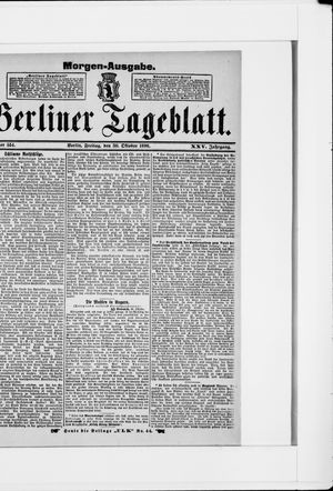 Berliner Tageblatt und Handels-Zeitung vom 30.10.1896