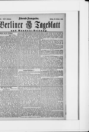 Berliner Tageblatt und Handels-Zeitung vom 30.10.1896