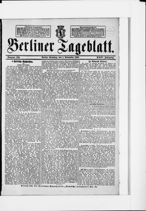 Berliner Tageblatt und Handels-Zeitung vom 01.11.1896