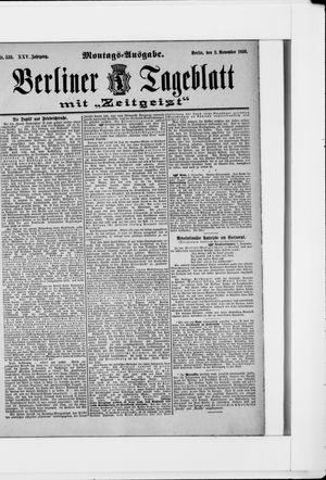 Berliner Tageblatt und Handels-Zeitung vom 02.11.1896