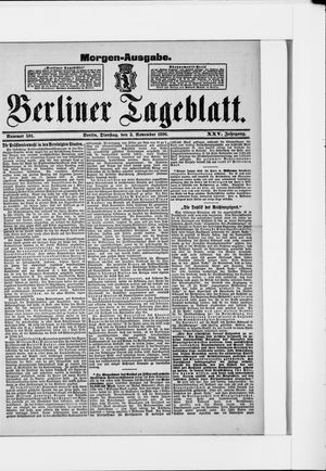 Berliner Tageblatt und Handels-Zeitung vom 03.11.1896