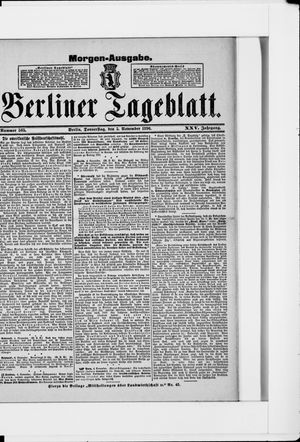 Berliner Tageblatt und Handels-Zeitung vom 05.11.1896