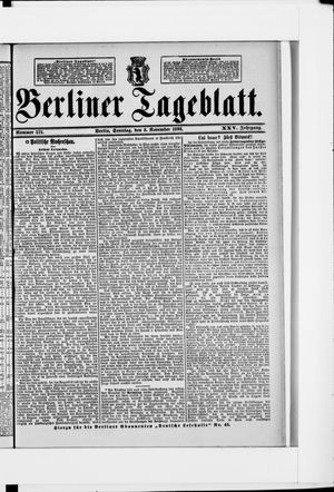 Berliner Tageblatt und Handels-Zeitung vom 08.11.1896