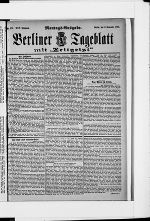 Berliner Tageblatt und Handels-Zeitung vom 09.11.1896