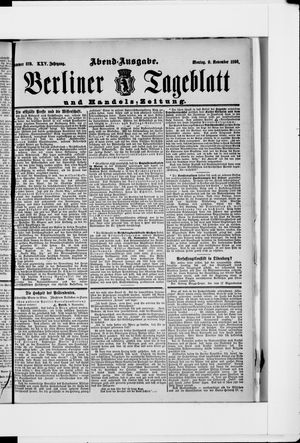 Berliner Tageblatt und Handels-Zeitung vom 09.11.1896