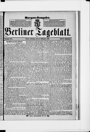 Berliner Tageblatt und Handels-Zeitung vom 10.11.1896