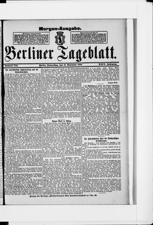 Berliner Tageblatt und Handels-Zeitung vom 12.11.1896