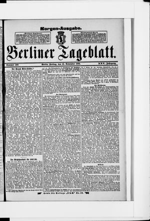Berliner Tageblatt und Handels-Zeitung vom 13.11.1896