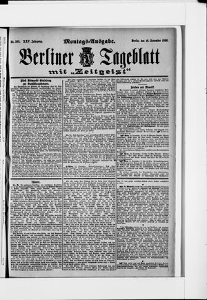Berliner Tageblatt und Handels-Zeitung on Nov 16, 1896
