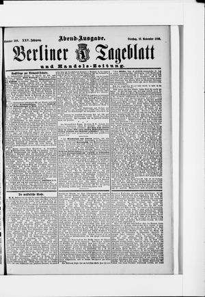 Berliner Tageblatt und Handels-Zeitung vom 17.11.1896