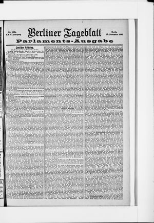 Berliner Tageblatt und Handels-Zeitung vom 18.11.1896