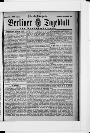 Berliner Tageblatt und Handels-Zeitung vom 19.11.1896