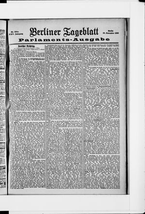 Berliner Tageblatt und Handels-Zeitung vom 20.11.1896