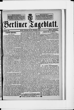 Berliner Tageblatt und Handels-Zeitung vom 22.11.1896