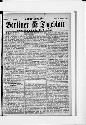 Berliner Tageblatt und Handels-Zeitung vom 23.11.1896