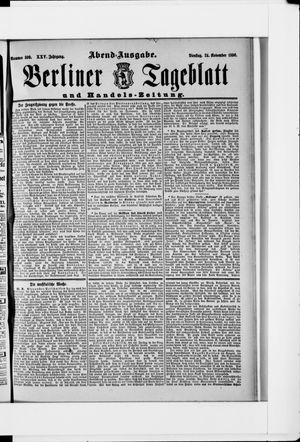 Berliner Tageblatt und Handels-Zeitung vom 24.11.1896