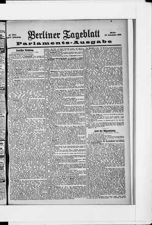 Berliner Tageblatt und Handels-Zeitung on Nov 26, 1896