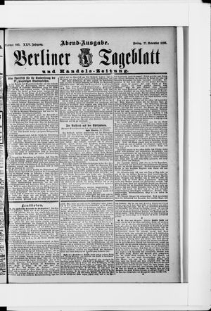 Berliner Tageblatt und Handels-Zeitung vom 27.11.1896