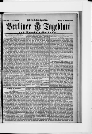 Berliner Tageblatt und Handels-Zeitung vom 30.11.1896