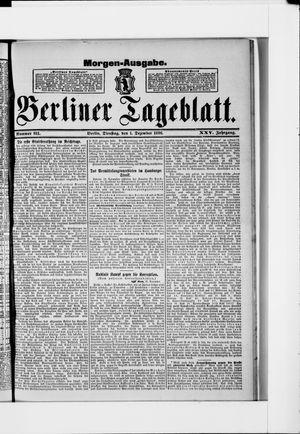 Berliner Tageblatt und Handels-Zeitung vom 01.12.1896