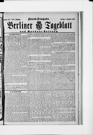 Berliner Tageblatt und Handels-Zeitung vom 01.12.1896
